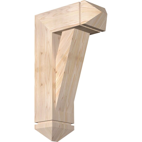 Ekena Millwork Traditional Arts and Crafts Smooth Bracket w/ Offset Brace, Douglas Fir, 7 1/2"W x 18"D x 30"H BKT0806X18X30TRA03SDF - main